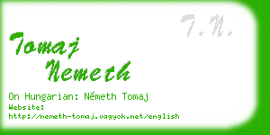 tomaj nemeth business card
